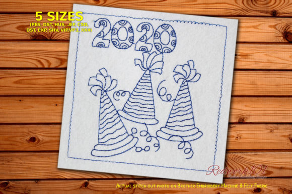 2020 New Year Cap Machine Embroidery Design Review