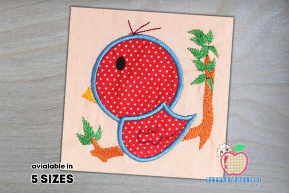 Cartoon Bird on Tree Branch Embroidery Review