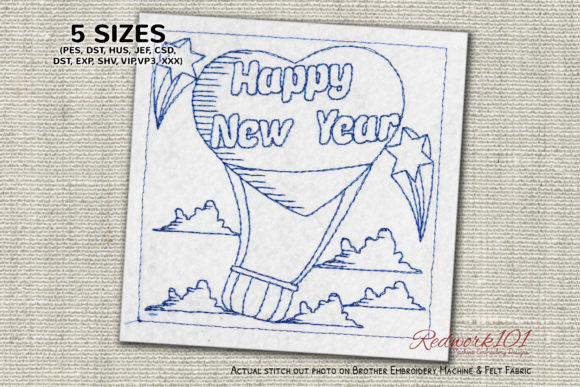 Heart Shaped Hot Air Balloon New Year Embroidery Review