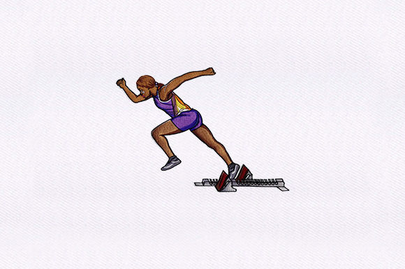 Review of Running Athlete Woman Embroidery Design